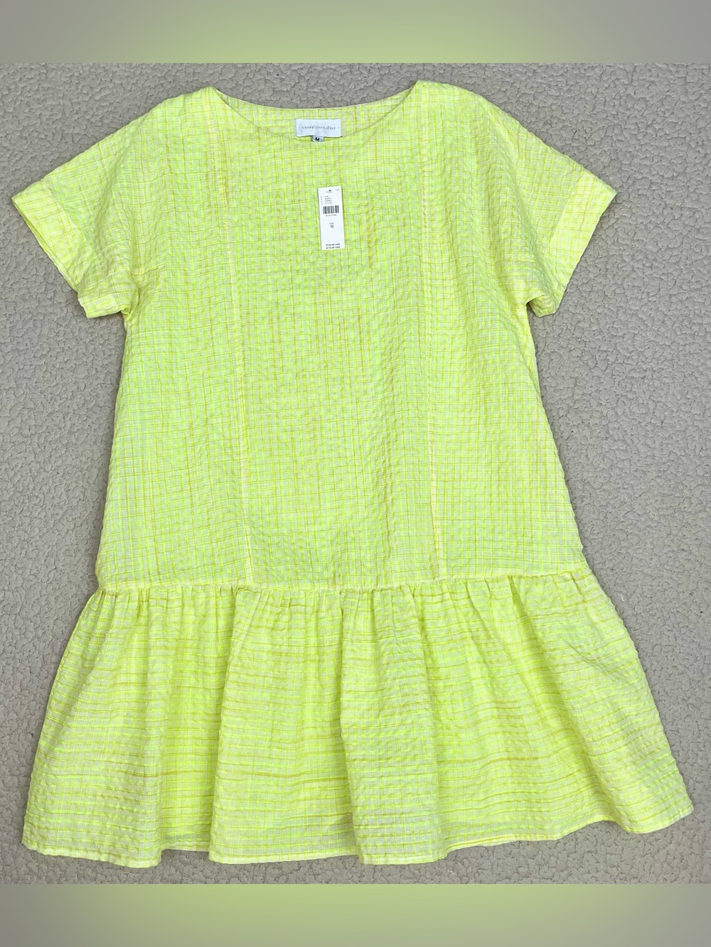 Anthropologie x Corey Lynn Calter Mariah Short Sleeve Neon Mini Dress